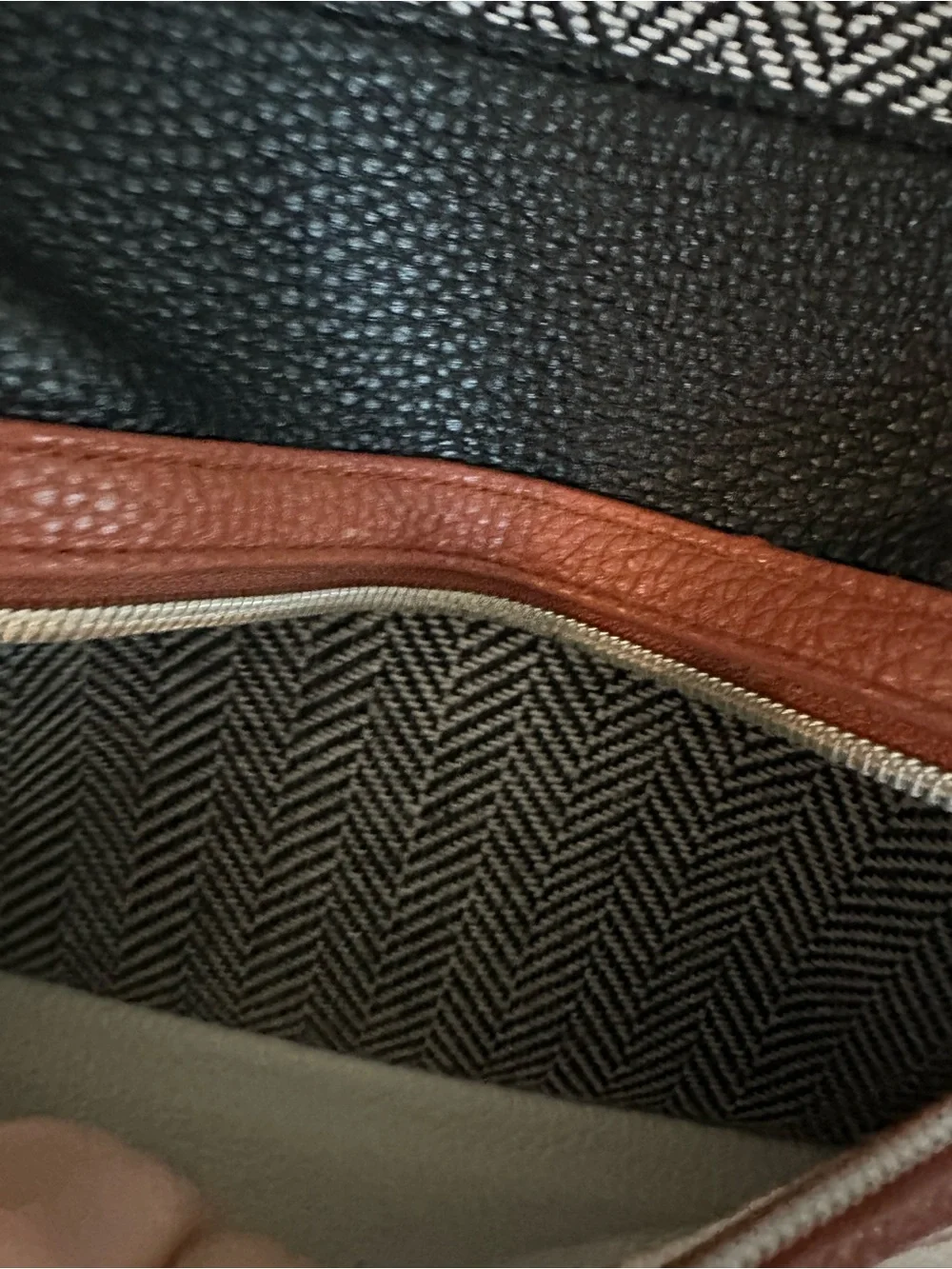 Itzy Ritzy Black, Brown & White Herringbone Mini Backpack